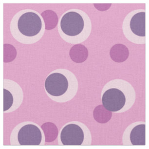 Tecido pontos vintage rosa e roxo