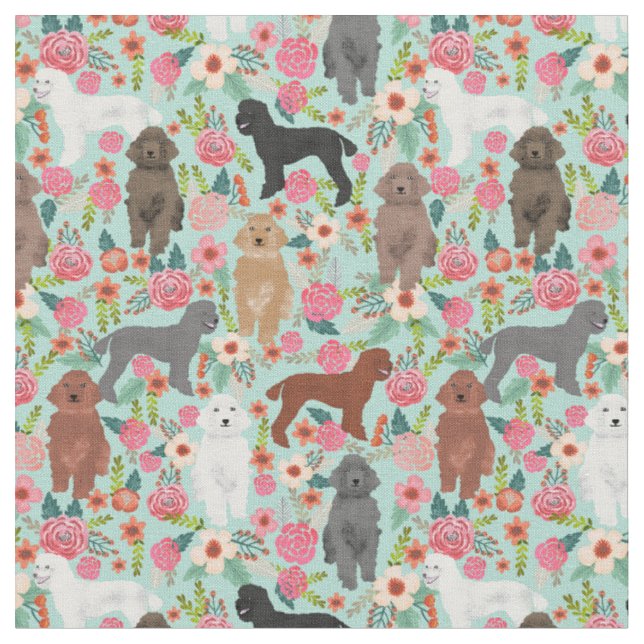 Tecido poodle dogs hortelã hortelã (Detalhe)
