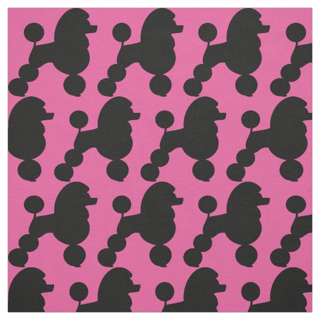 Tecido Poodle Preto em Rosa (Modelo)