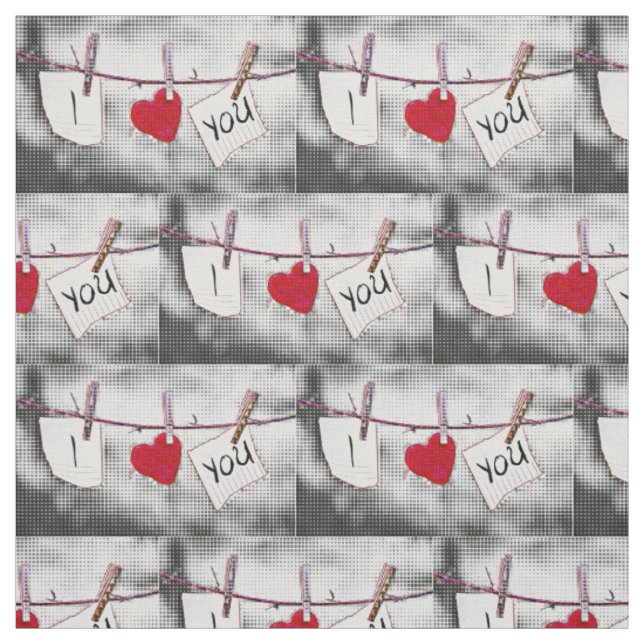 Tecido Pop Art I Love You (Modelo)