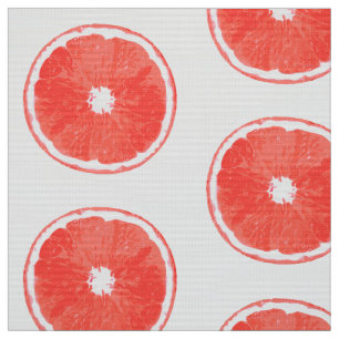 Tecido Pop Art Pink Grapefruit Slices - fundo branco