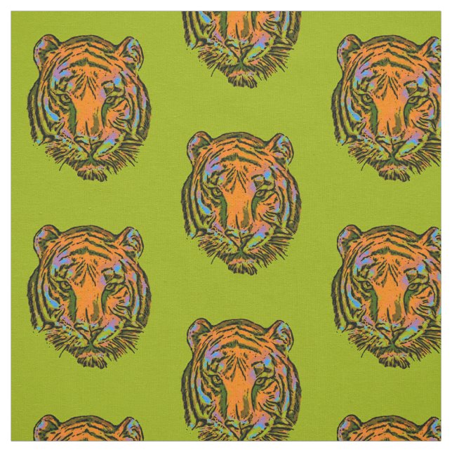 Tecido Pop Art TIGER HEAD + seu backgr. & ideias (Modelo)