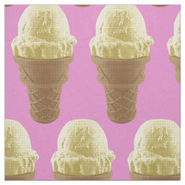 Tecido Pop Art Vanilla Sorvete Cone