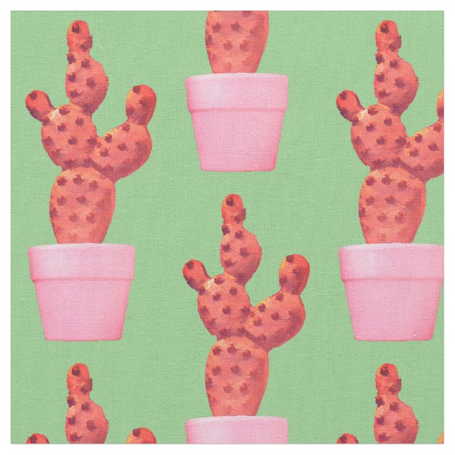 Tecido Pop de Arte Cinza Verde Moderno Rosa (Detalhe)