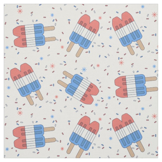 Tecido pop de foguete patrióticos e borrifadores vermelho (Modelo)