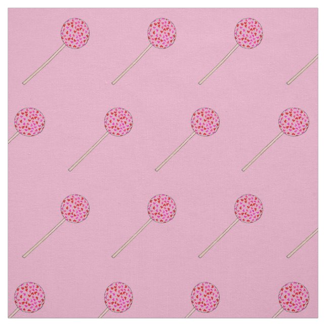 Tecido Pop de Namorados do  de aspersão de coração rosa (Modelo)