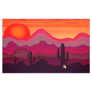 Tecido Pôr do Sol no Deserto no meu Quintal