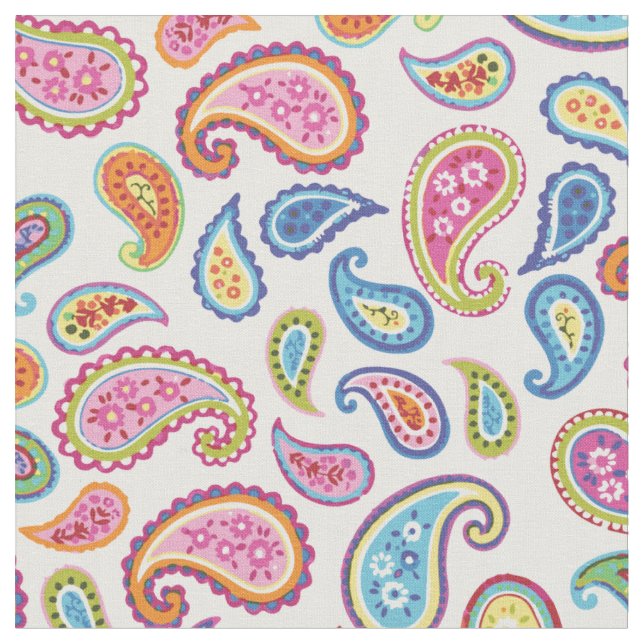 Tecido Porta Colorida Paisley Kids (Detalhe)