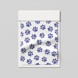 Tecido Portas, Patas-Cachorros, Patas-Azuis-Marinhos