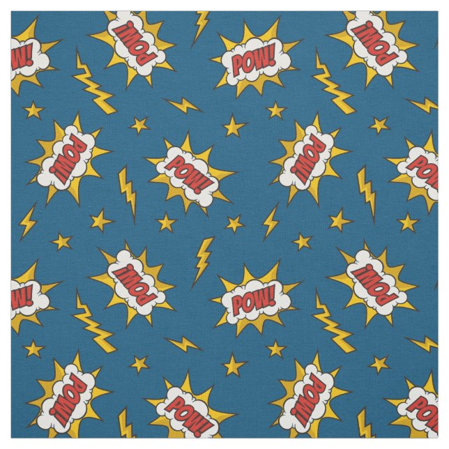 Tecido Pow Comic Sound Effect Pattern (Modelo)