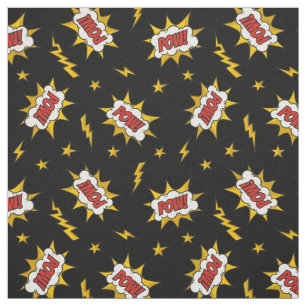 Tecido Pow Comic Sound Effect Pattern