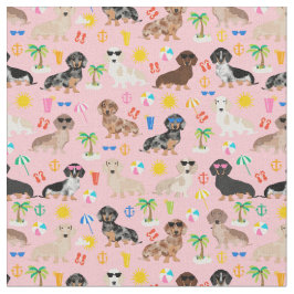 Tecido praia rosa dos cães