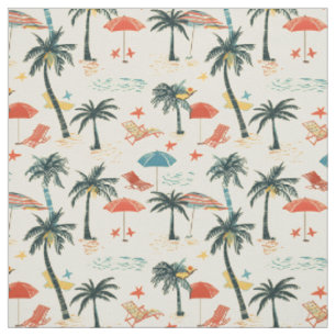 Tecido Praia Tropical Vintage