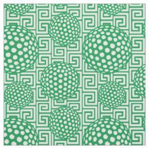 Tecido Preppy Golf Greek Key - Verde