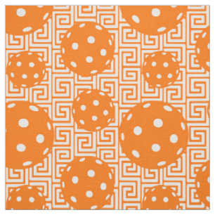 Tecido Preppy Pickleball Greek Key - Laranja