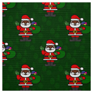 Tecido presentes de Natal dos papais noeis africanos