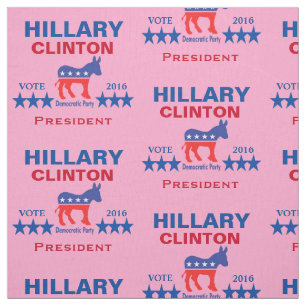 Tecido Presidente 2016 rosa de Hillary Clinton