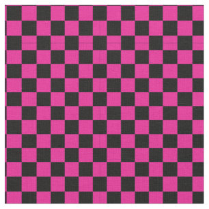 Tecido preto & cor-de-rosa do teste padrão do