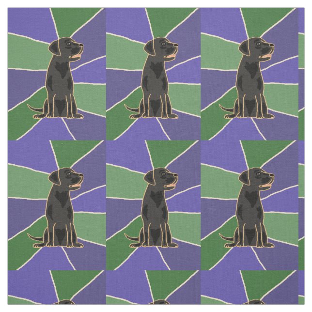 Tecido preto da arte de labrador retriever do (Modelo)