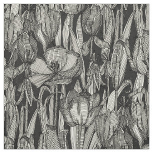 Tecido preto da deterioração da tulipa