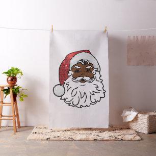 tecido preto de Papai Noel
