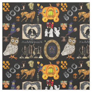 Tecido preto do Dia das Bruxas Spooktacular