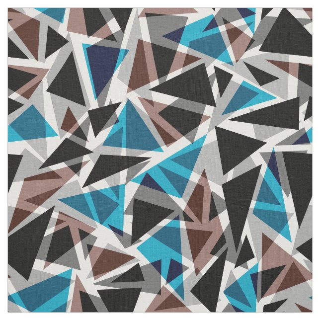 Tecido Preto e Azul, Poligonal, Abstrato, Geométrico (Modelo)