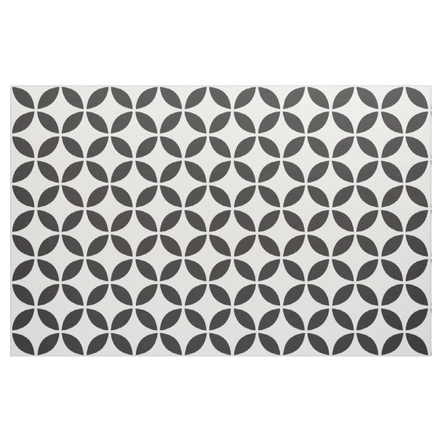 Tecido Preto e Branco das Pétalas (Fat Quarter)