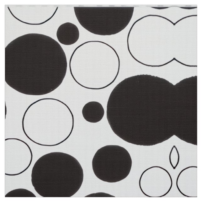 Tecido preto e branco design de bolinhas Oversized (Modelo)