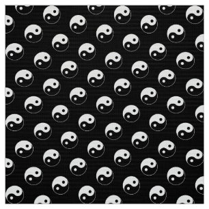 Tecido preto e branco do teste padrão de Yin Yang