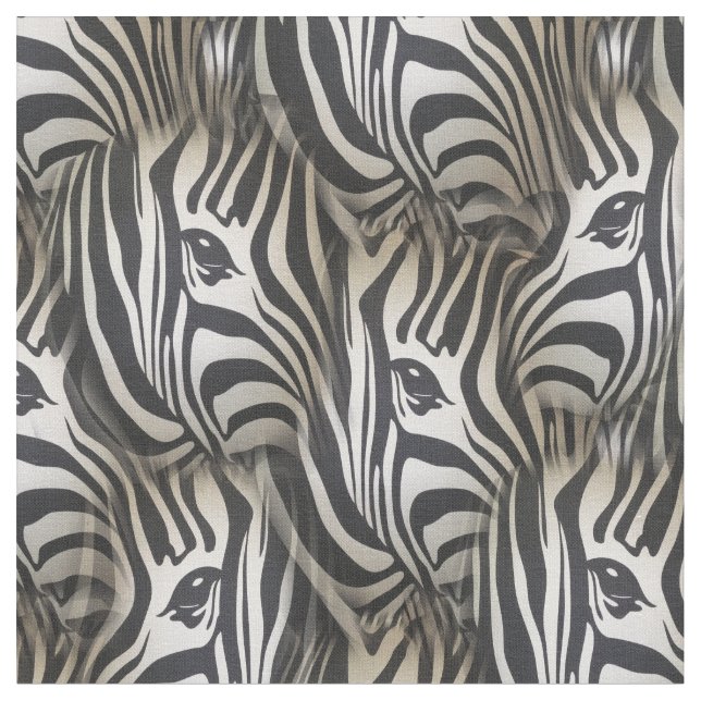 Tecido Preto - Nova Zebra Silhueta Branca (Detalhe)
