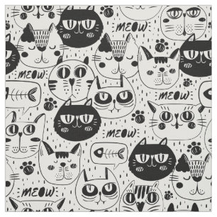 Tecido Preto para gatos brancos