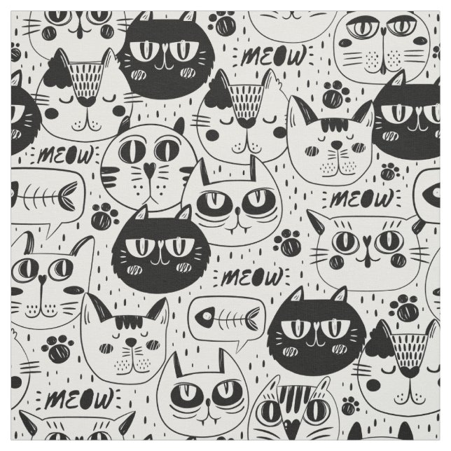 Tecido Preto para gatos brancos (Modelo)