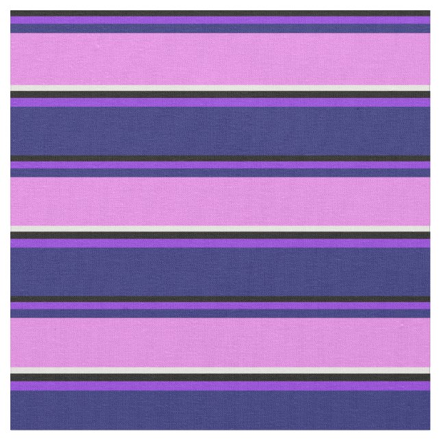 Tecido Preto, Roxo, Azul, Violeta e Branco à meia-noite (Detalhe)