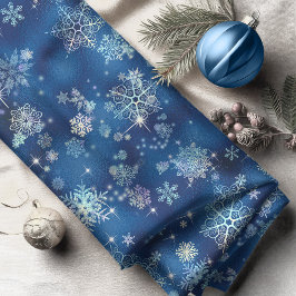 Tecido Prettiest Snowflakes Padrão Blue ID846 Tote Bag