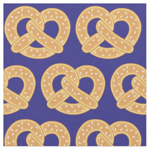 Tecido Pretzels Comida Fofa Crianças