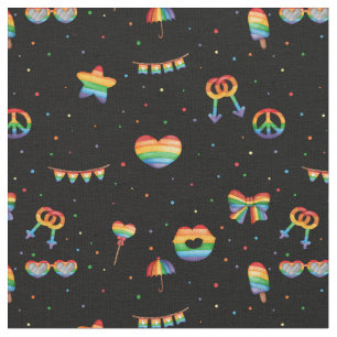 Tecido Pride Rainbow LGBT Gay Queer One Love Padrão
