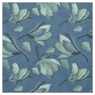 Tecido Primavera Magnolia azul