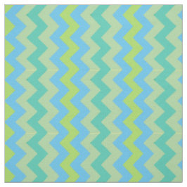 Tecido Primavera Sunshine Chevron Padrão Azul Verde Amare