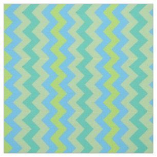Tecido Primavera Sunshine Chevron Padrão Azul Verde Amare