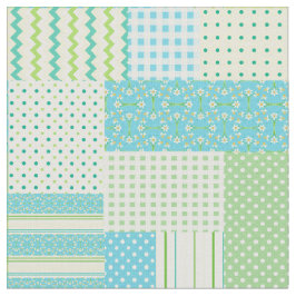 Tecido primavera Sunshine Faux Patchwork Padrões