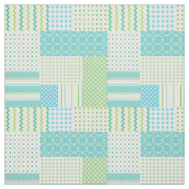 Tecido primavera Sunshine Faux Patchwork Padrões