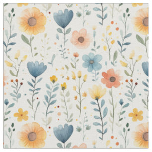 Tecido Primavera Wildflower on Off White