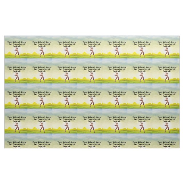 Tecido Principais Sonhos de Softball (Fat Quarter)