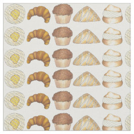 Tecido Produtos de pastelaria croissant Dinamarquesa Muff