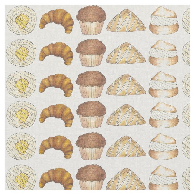 Tecido Produtos de pastelaria croissant Dinamarquesa Muff (Detalhe)