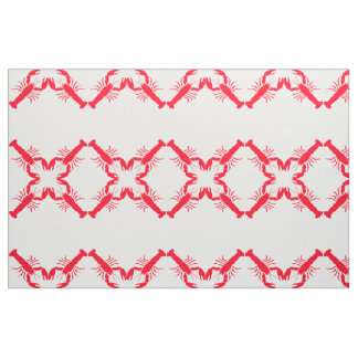 Tecido Produtos do mar de lavagantes brancos vermelhos 4S