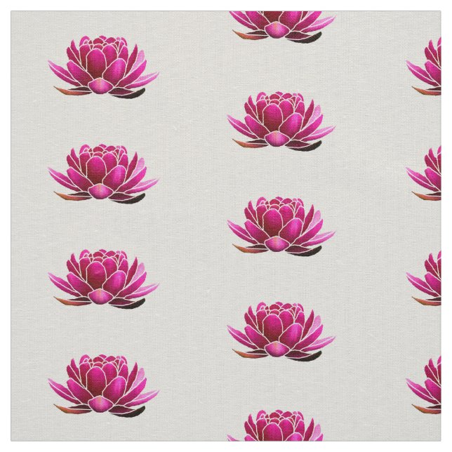 Tecido Profundamente - flores de Lotus cor-de-rosa (Modelo)