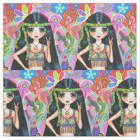 Psicodélico Hippie Girl Headband Sinal de Paz 1960