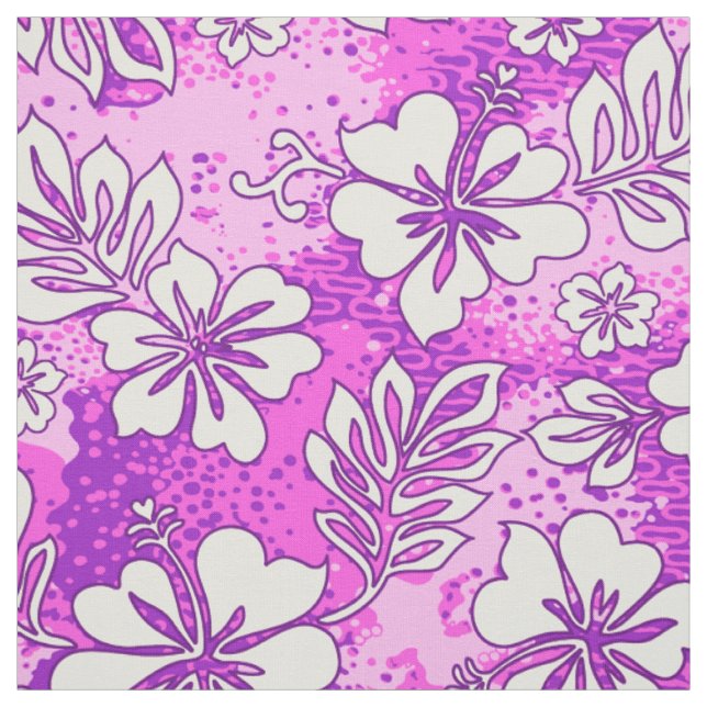 Tecido Pua Aloha Havaiano Coração Moldou Hibiscus (Modelo)
